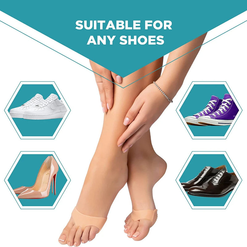 Almofadas metatarsos de silicone, 2 peças, separador de dedos dos pés, alívio da dor, almofadas ortopédicas, massagem nos pés, palmilhas, meias do ante pé, ferramenta de cuidados com os pés