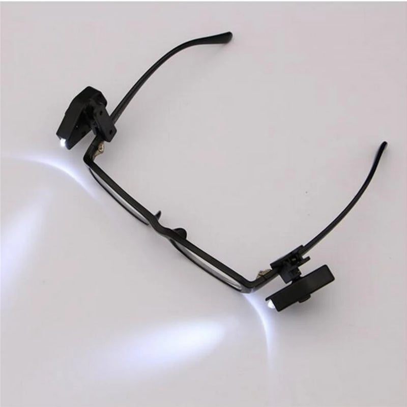 Clipe de óculos LED universal luz noturna livro luzes de leitura para óculos e ferramentas portátil flexível mini