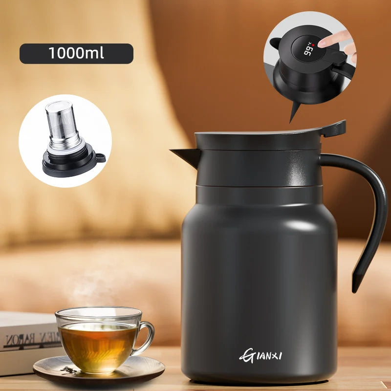 GIANXI 1000ML Bule de Cerâmica Forro Para Chá Pote de Café Filtrado Doméstico Com Alça Chaleira de Água Fria Café E Chá Talheres