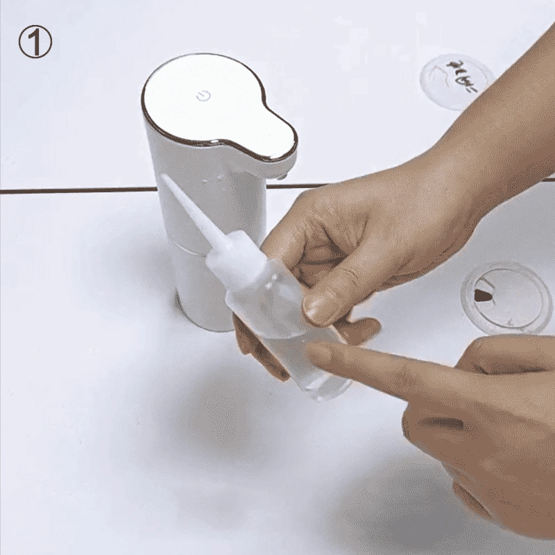 Dispensador de sabão indutivo automático sensor doméstico dispensador de sabão infravermelho inteligente mão lavagem dispensador de sabão
