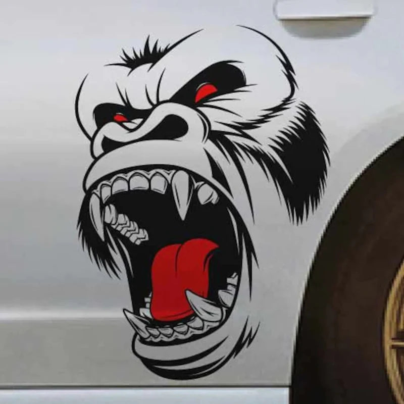 Gorilla king kong design adesivos de carro suv lado grande vintage grunge capô porta carro cama captador veículo caminhão vinil decalques gráficos