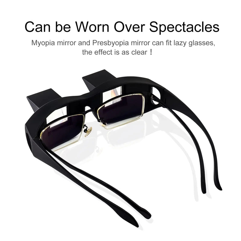 Óculos preguiçosos óculos de leitura preguiçosos óculos prismáticos periscópio horizontal deitado na cama lendo assistindo óculos de leitores HD