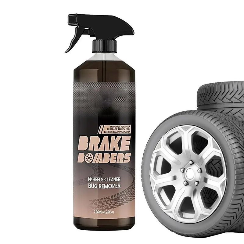 Limpador de aro de roda 120ml, poderoso spray para aro e freio, produtos de cuidado de roda para suv, rv, caminhão, mini van, caminhão e carro esportivo
