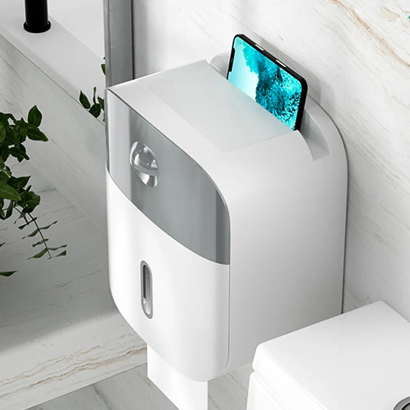 Gianxi montagem na parede do armário do banheiro caixa de tecido higiênico doméstico sabão toalha caixa armazenamento plástico gaveta móveis do banheiro