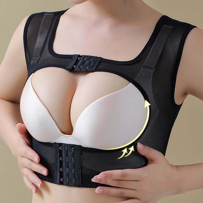 Sutiã invisível modelador de corpo, espartilho feminino para coleta de peito, corretor de postura, costas, ombro, cuidados de saúde, roupa íntima reunida