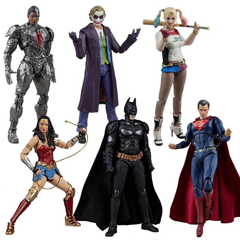 Figura de ação original da Liga da Justiça Batman Superman Cyborg estatueta 1/9 modelo boneca coleção presente