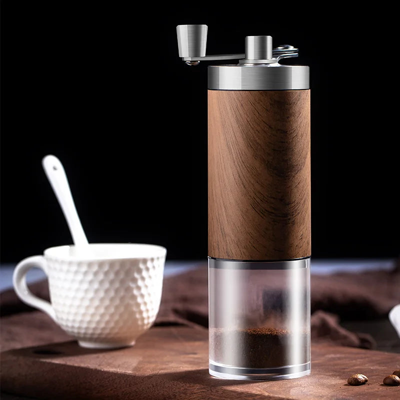 Gianxi moedor de café manual portátil grão de madeira aço inoxidável moedor de grãos de café profissional artesanal acessórios de café